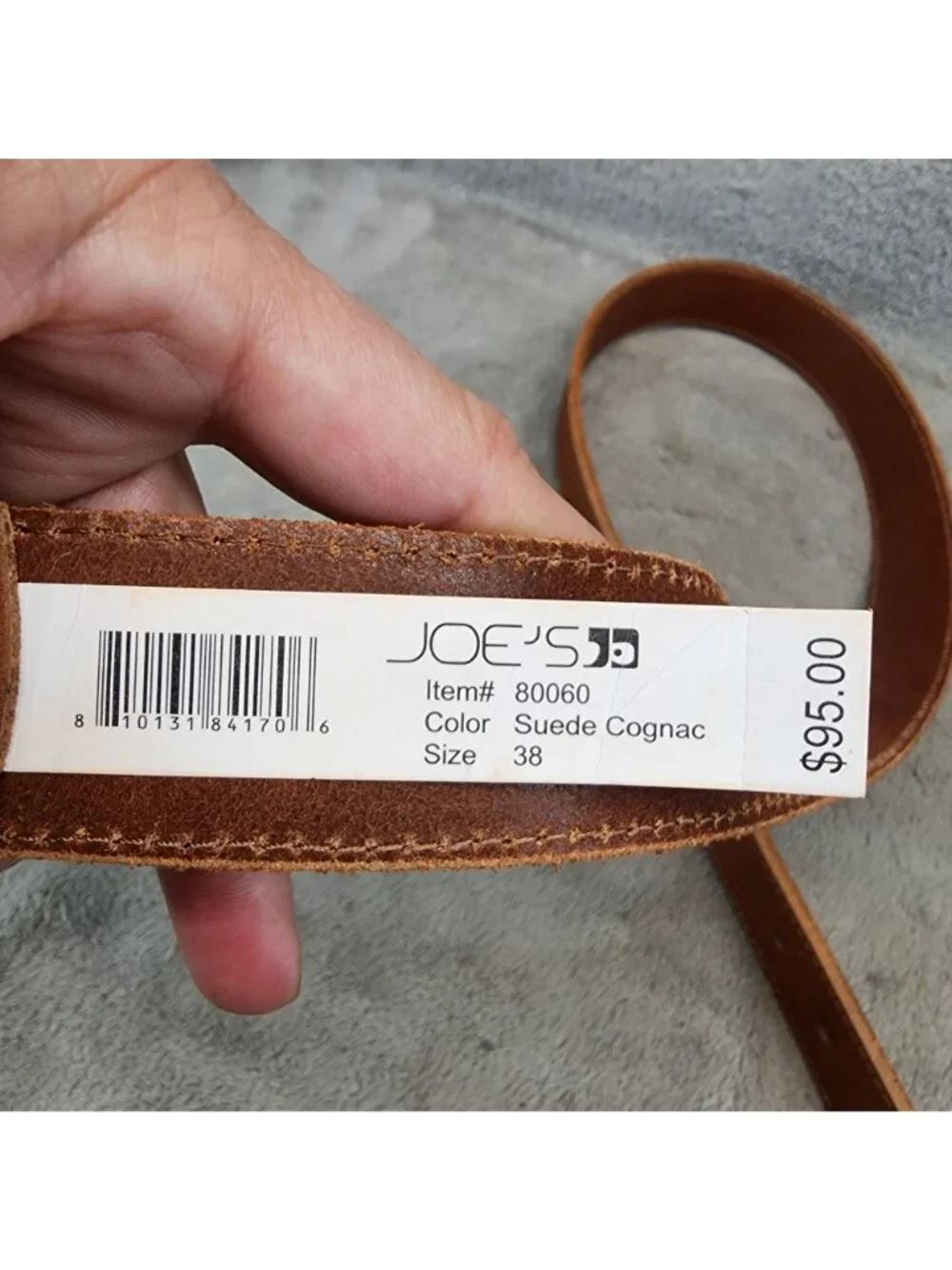 Joes Jeans Belt Mens 38 Brown Full Grain Leather Hand Made *NWT*